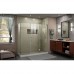 DreamLine Unidoor-X 69 1/2 in. W x 34 3/8 in. D x 72 in. H Frameless Hinged Shower Enclosure in Brushed Nickel - E32322534R-04 - B07H6T41QP